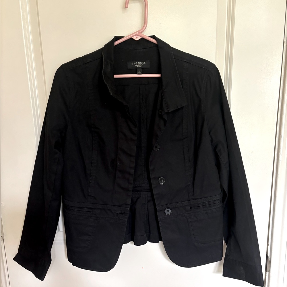 Talbots Black Light Weight Jacket